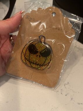 Disney Glitter Jack-O'-Lantern Jack Skellington Phone Charm